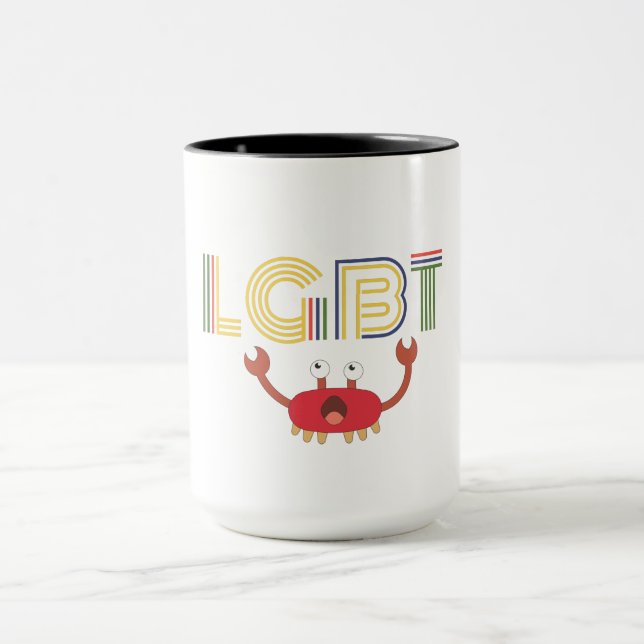 Caneca LGBT - Direitos Humanos - Caranguejo Cute Orgulho (Centro)