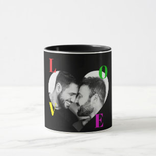 Caneca LGBT Pride AMOR Letra Black & White Fotografia Per