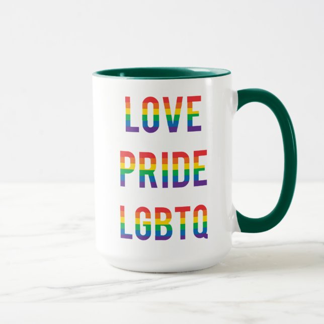 Caneca LGBTQ do Orgulho do Amor (Direita)