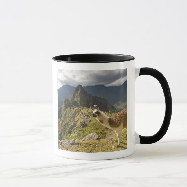 Caneca Lhamas e uma vista de Machu Picchu, (Direita)