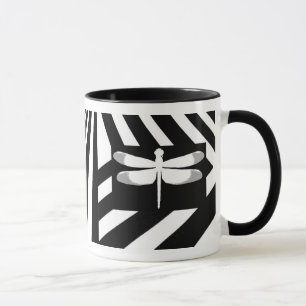 Caneca Libélula preto e branco