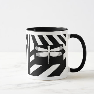 Caneca Libélula preto e branco