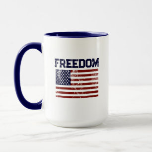 Caneca Liberdade de bandeira americana