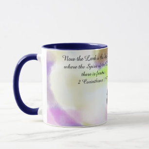 Caneca liberdade em nome de jesus
