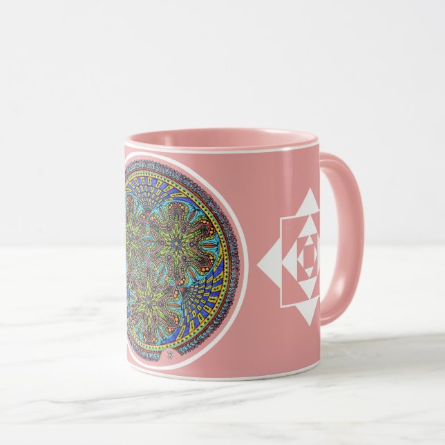 Caneca "Libertação do Ego" (cor) (Frente Esquerda)