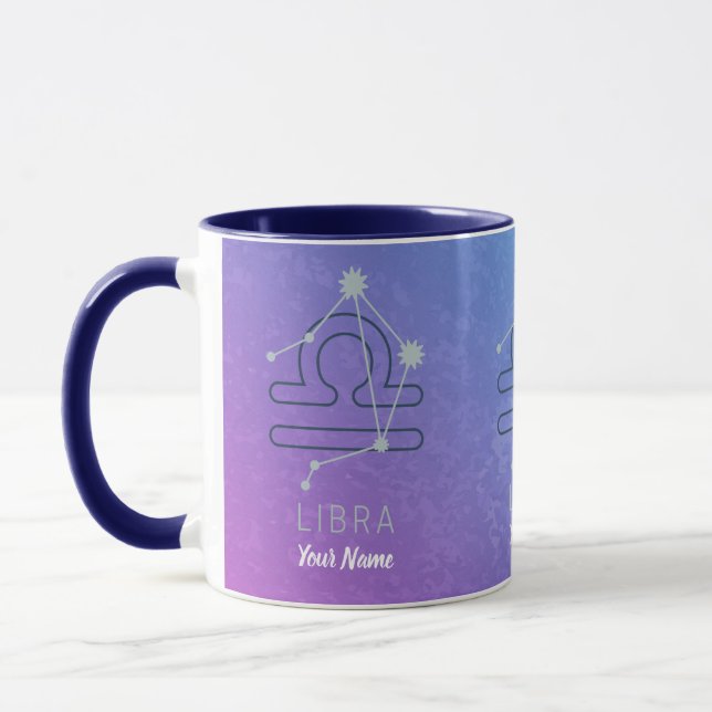 Caneca Libra Zodiac - Sinal de Estrela - Constelação do H (Esquerda)