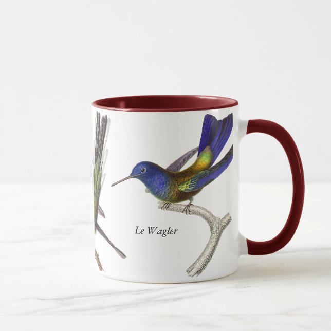 Caneca Lição de René Primevère - três colibris bonito (Direita)