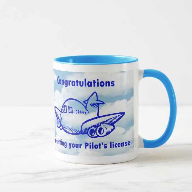 Caneca Licença dos pilotos. Obtendo suas asas. (Direita)