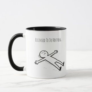 Caneca Licenciado Para Não Fazer Nada Figurinha Preguiços