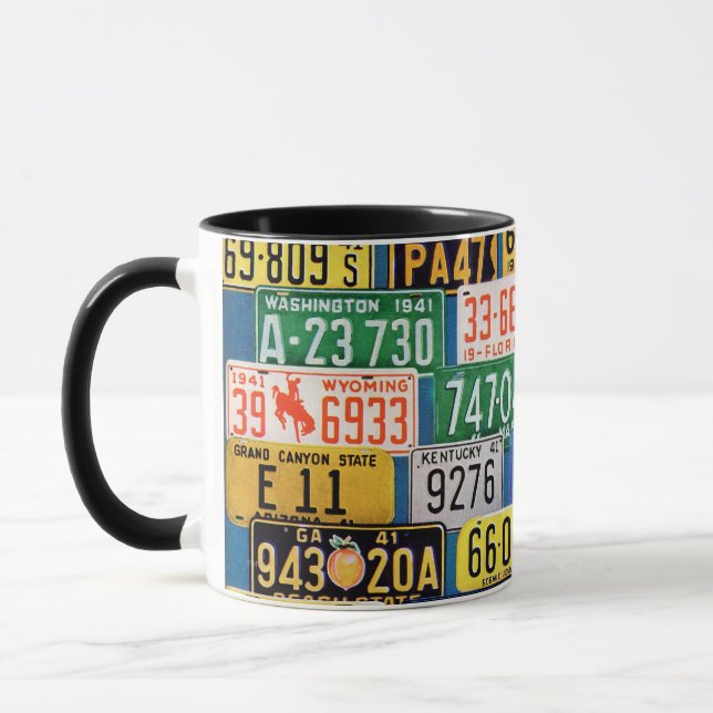 Caneca License Plates por H. Wilson Smith (Esquerda)
