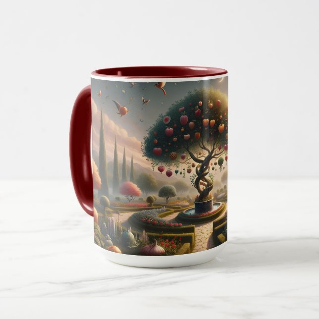 Caneca Lições Frutíferas: Jardim da Sabedoria Coffee Mug (Frente Esquerda)