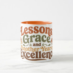 Caneca Liçoes Graça Mais Um Ano Professor Aniversário Caf