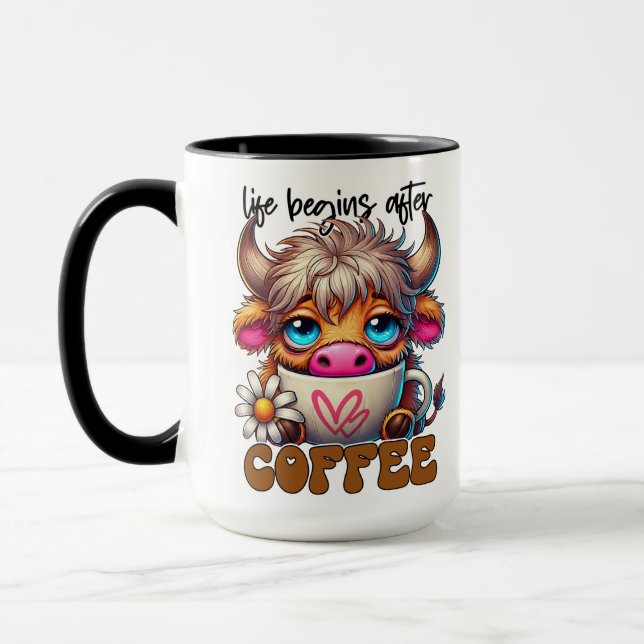 Caneca Life Begins After Coffee  (Esquerda)