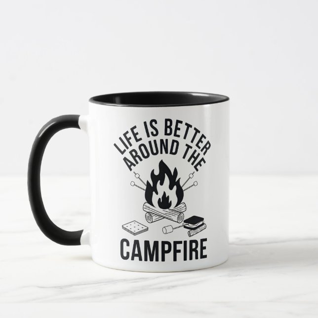 Caneca Life Is Better Around The Campfire Design (Esquerda)