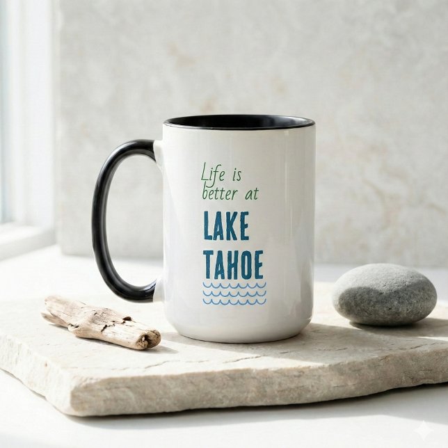 Caneca Life is better at Lake (life is better at lake tahoe mugs)