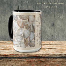 Caneca Life Is Better at the Shore Clams Coastal Mug