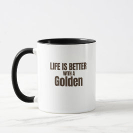 Caneca Life Is Better With a Golden Coffee Mug