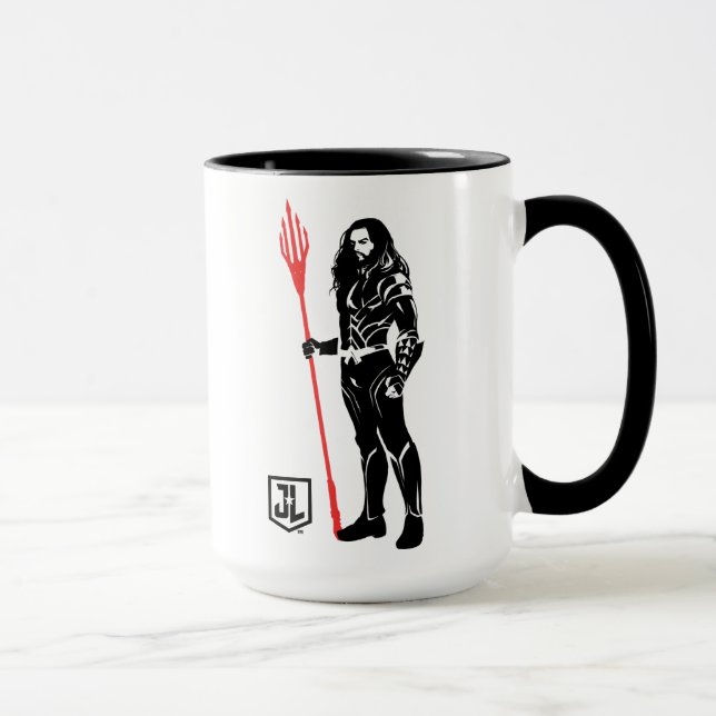 Caneca Liga da Justiça | Aquaman Pose Noir Pop Art (Direita)