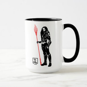 Caneca Liga da Justiça  Arte de Pop Aquaman Pose Noir