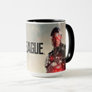 Caneca Liga da Justiça Cyborg Em Battlefield