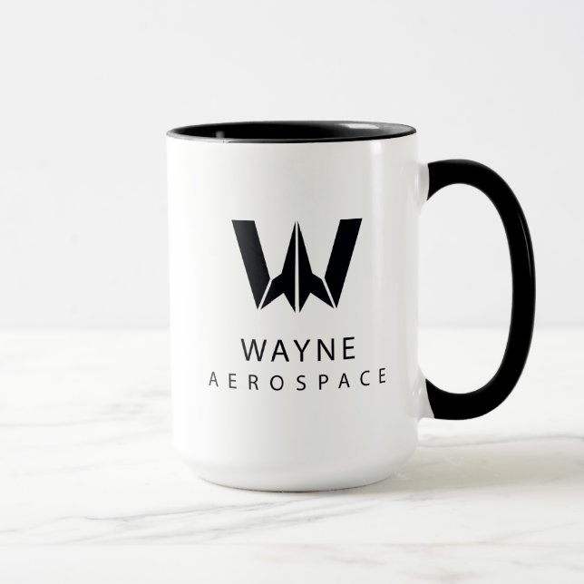 Caneca Liga da Justiça | Logotipo aeroespacial Wayne (Direita)