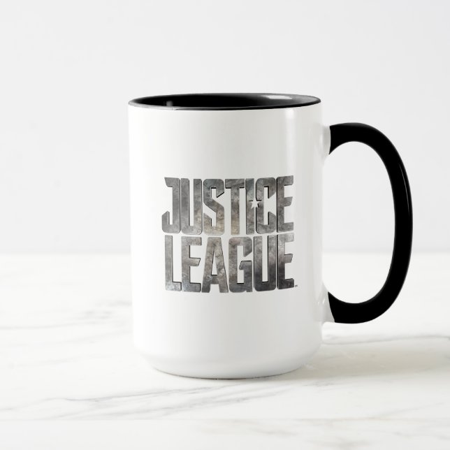 Caneca Liga da Justiça | Logotipo Metálico da Liga da Jus (Direita)