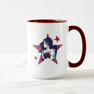 Caneca Liga da Justiça   Mulher Maravilha e Estrelas Pop