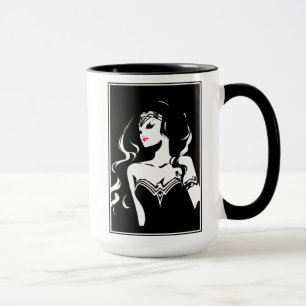 Caneca Liga da Justiça   Mulher Maravilha Noir Pop Art