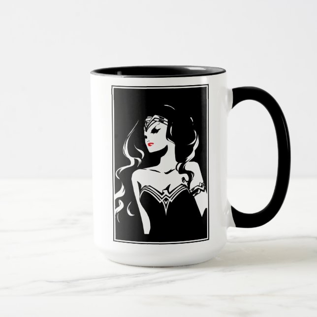 Caneca Liga da Justiça | Mulher Maravilha Noir Pop Art (Direita)