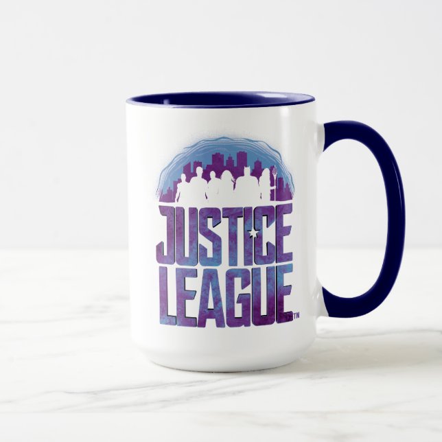 Caneca Liga da Justiça | Silhouette da Liga da Justiça (Direita)