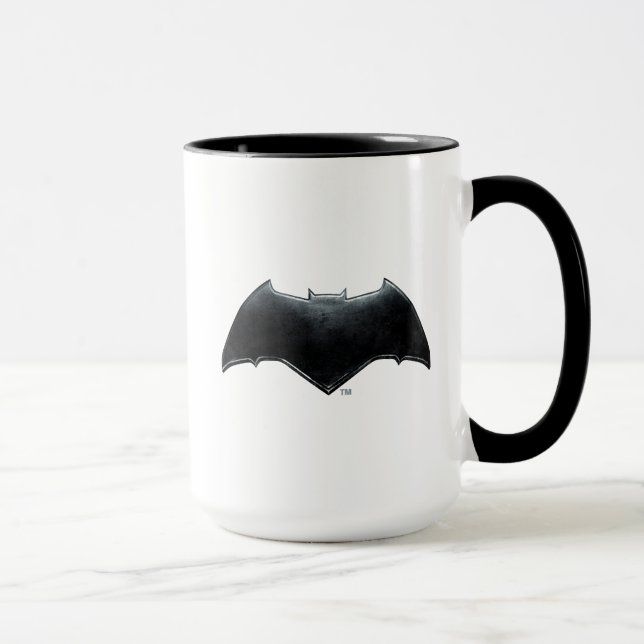 Caneca Liga da Justiça | Símbolo de Batman Metálico (Direita)