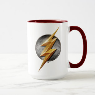 Caneca Liga da Justiça   Símbolo de Bolt Metálico Flash