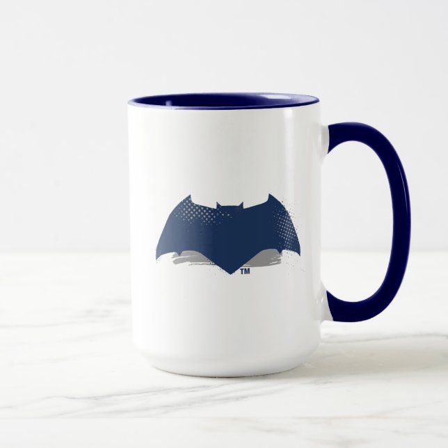 Caneca Liga da Justiça | Símbolo Pincel e Batman de Meio- (Direita)