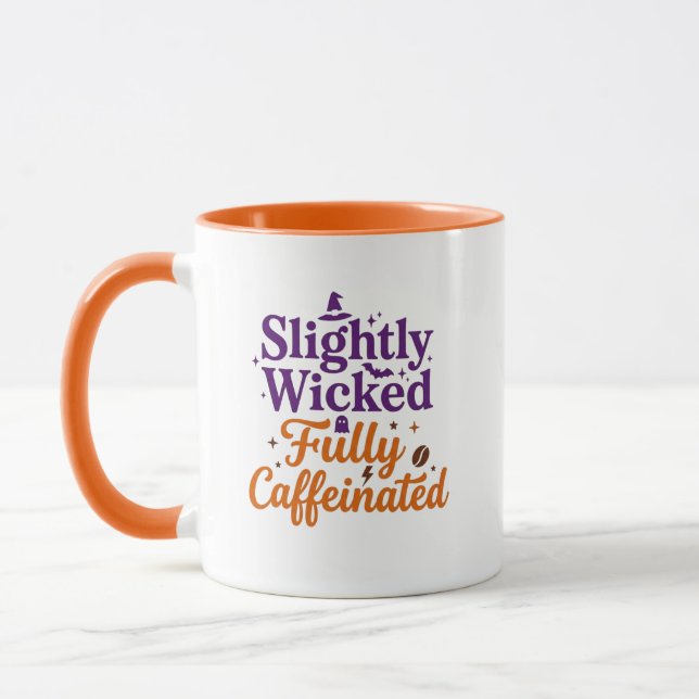 Caneca Ligeiramente Malvada, Totalmente Cafeinada (Esquerda)