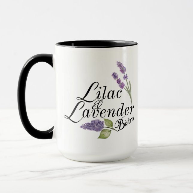 Caneca Lilac e Lavanda Bistro (Esquerda)