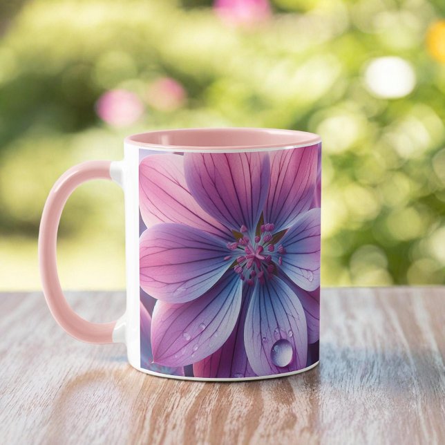 Caneca Lilac rosa e Primavera púrpura (Criador carregado)
