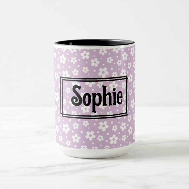 Caneca Lilac White Daisies Mug (Centro)