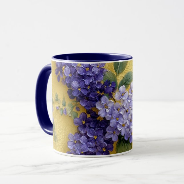 Caneca lilás roxo (Frente Esquerda)