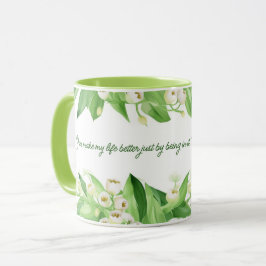 Caneca Lily of the Valley FLowers | Presente para a mãe |