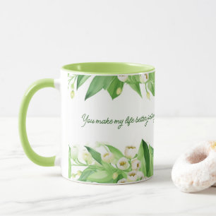 Caneca Lily of the Valley FLowers   Presente para a mãe