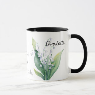 Caneca Lily of the Valley May Birth Month Flower