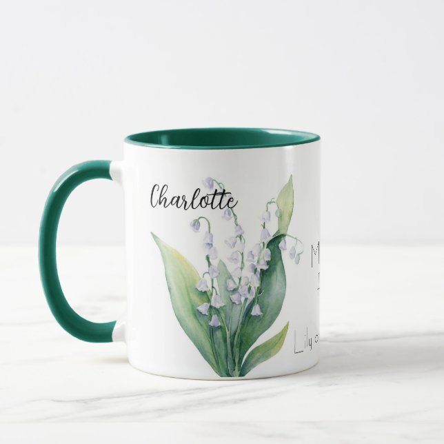 Caneca Lily of the Valley May Birth Month Flower (Esquerda)