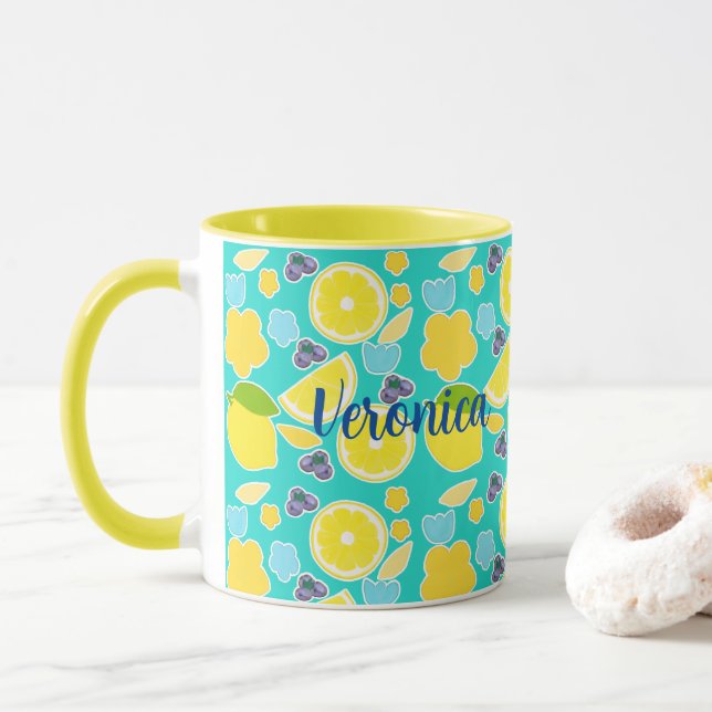 Caneca Limão de Verão Moderno (Com Donut)