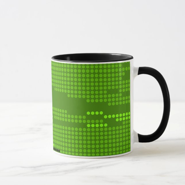 Caneca Limão VERDE NEGRO NEGRO RETRO DOTS ART (Direita)