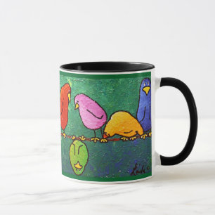 Caneca LimbBirds "Feelin para baixo?" Copo de café
