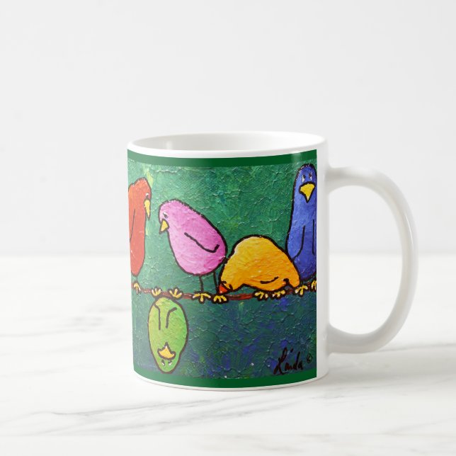 Caneca LimbBirds "Feelin para baixo?" Copo de café (Direita)