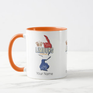 Caneca Limburg Países Baixos Mapa neerlandês Vintage Souv