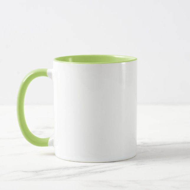 Caneca Lime Verde Branco Crespado (Esquerda)