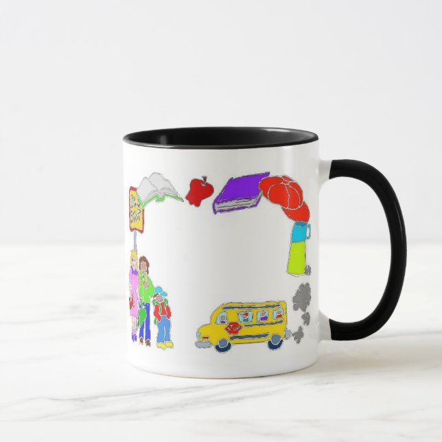 Caneca Limite de Ícones Escolares (Direita)