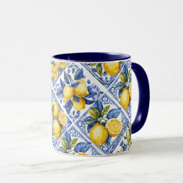 Caneca Limões de Impressões bonito do Azulejo Talavera